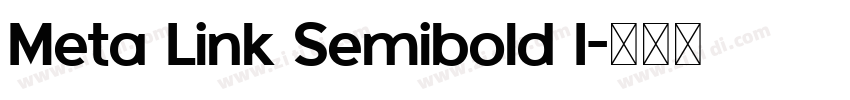 Meta Link Semibold I字体转换